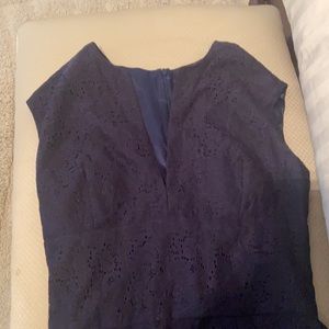 Dark Blue MIDI Dress (eyelet)